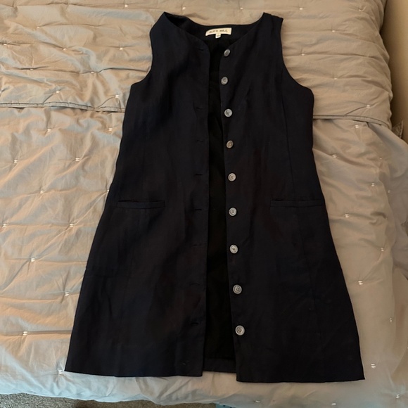 Alex Mill Linen Vest Dress Small - Picture 3 of 4